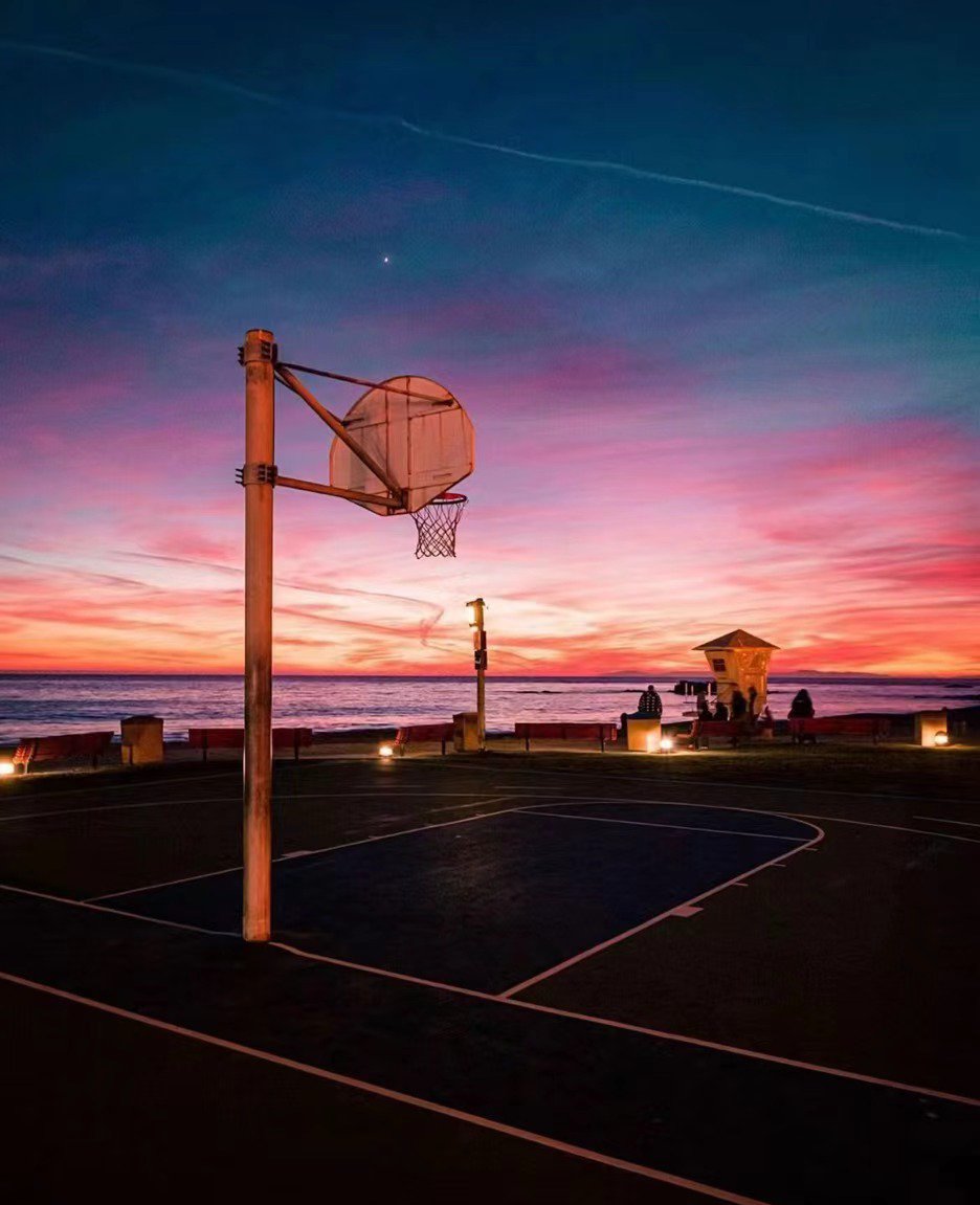 纽约篮球公园风景如画，吸引球迷观赏